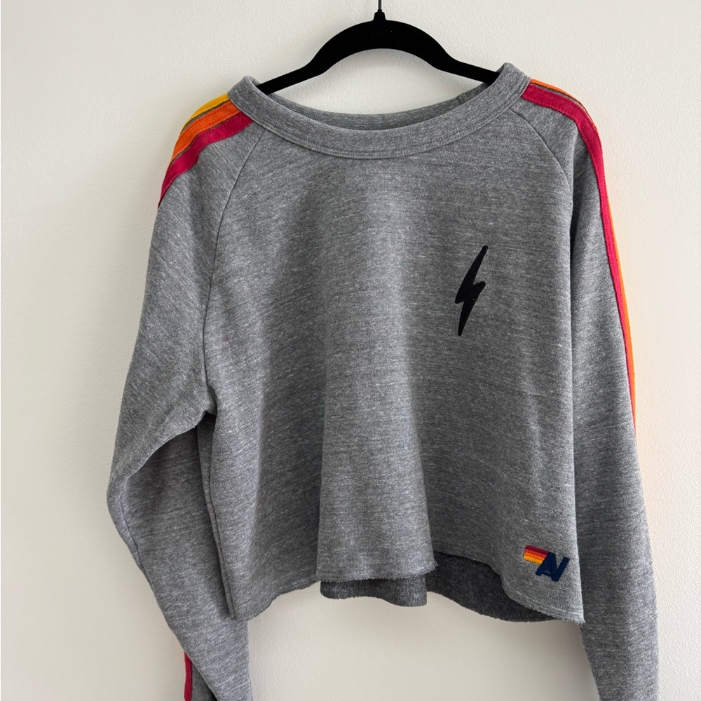 Aviator Nation Cropped Crewneck